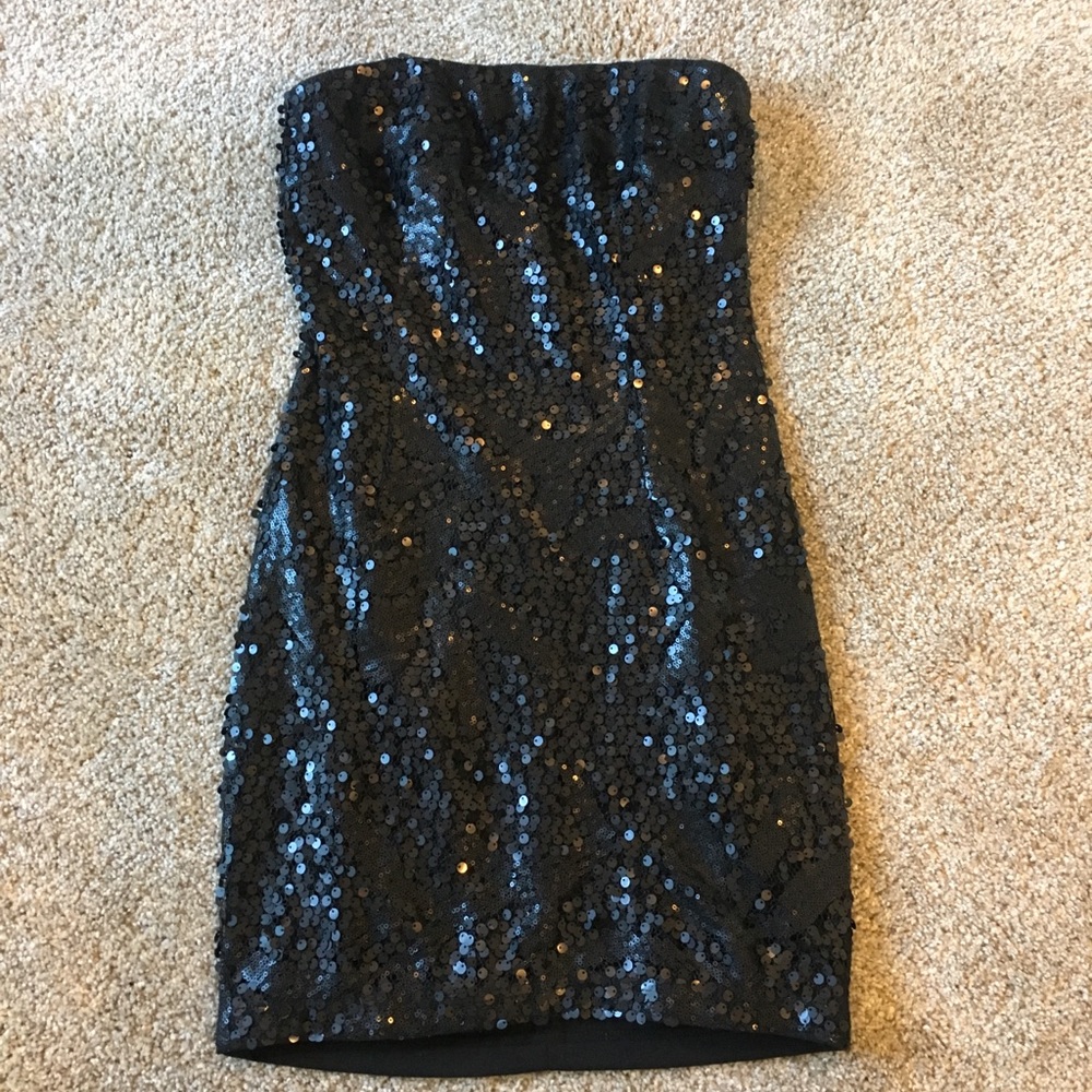 NYE Black sequin mini dress. Like new condition